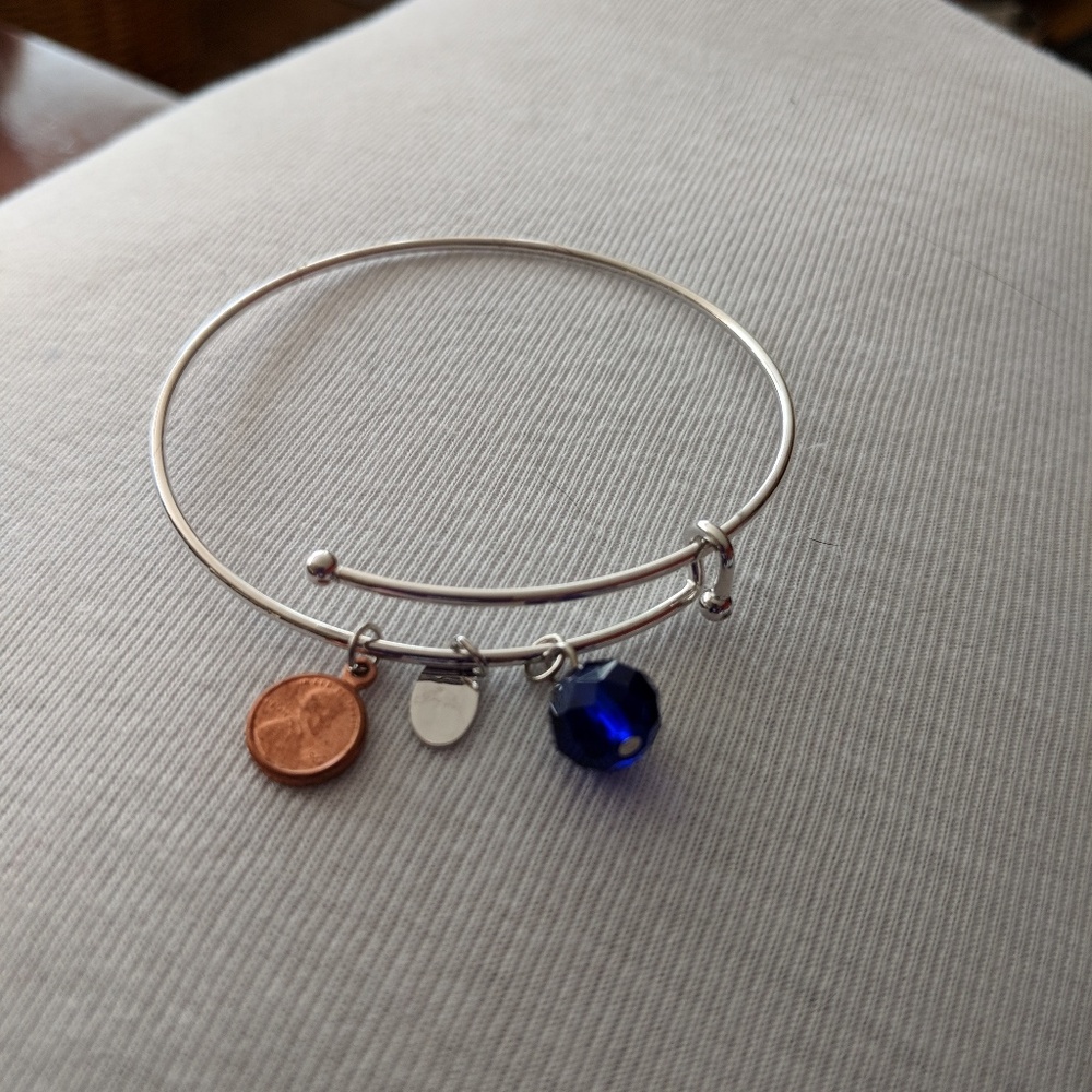 Lucky penny bangle bracelet